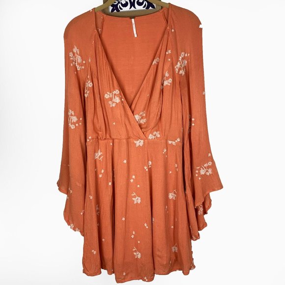 Free People Jasmine Embroidered Bell Sleeve Mini - Picture 2 of 8